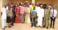 Cross section of UNIOSUN mgt with TETfund official during a one-day sensitization seminar