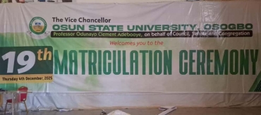 UNIOSUN Set to Hold 19th Matriculation Ceremony Across All Campuses Thursday