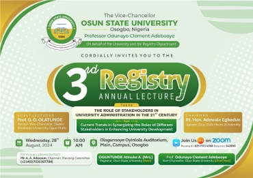 3rd Registry Annual Lecture
